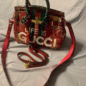 BEAUTIFUL RED ANCA BARBU HANDBAG